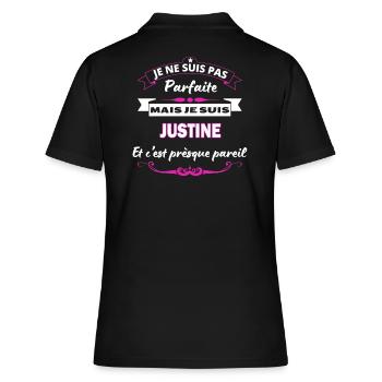 je ne suis pas Parfaite Justine - Polo Femme - noir - Dos - Ailine (174cm)
