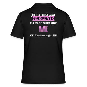 Je ne suis pas parfaite mamie - Polo Femme - noir - Dos - Ailine (174cm)