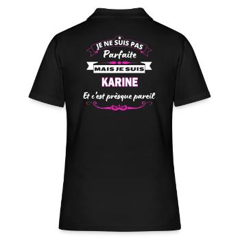 je ne suis pas Parfaite Karine - Polo Femme - noir - Dos - Ailine (174cm)