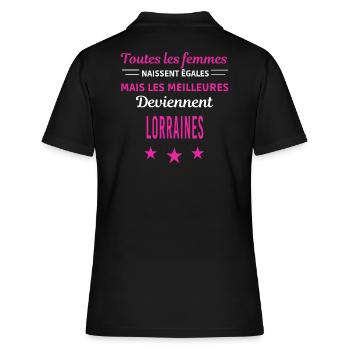 femmes naissent les meilleurs Lorraines - Polo Femme - noir - Dos - Ailine (174cm)