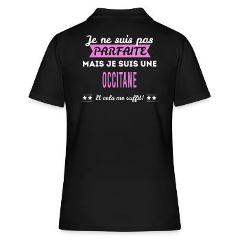 Je ne suis pas parfaite Occitane - Polo Femme - noir - Dos - Ailine (174cm)
