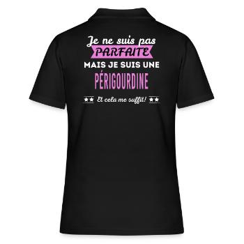 Je ne suis pas parfaite Périgourdine - Polo Femme - noir - Dos - Ailine (174cm)