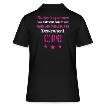 femmes naissent les meilleurs Occitanes - Polo Femme - noir - Dos - Ailine (174cm)
