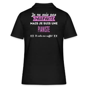 Je ne suis pas parfaite pianiste - Polo Femme - noir - Dos - Ailine (174cm)