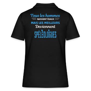 tous les hommes naissent égaux Spéléologues - Polo Femme - noir - Dos - Ailine (174cm)