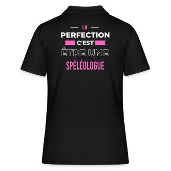 La perfection, c'est être une spéléologue - Polo Femme - noir - Dos - Ailine (174cm)