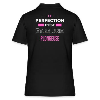 La perfection, c'est être une plongeuse - Polo Femme - noir - Dos - Ailine (174cm)