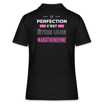 La perfection, c'est être une marathonienne - Polo Femme - noir - Dos - Ailine (174cm)