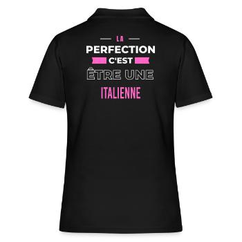 La perfection, c'est être une Italienne - Polo Femme - noir - Dos - Ailine (174cm)