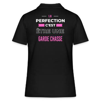 La perfection, c'est être une garde chasse - Polo Femme - noir - Dos - Ailine (174cm)