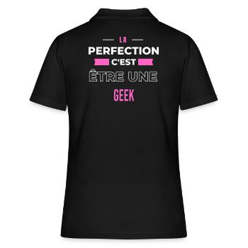 La perfection, c'est être une geek - Polo Femme - noir - Dos - Ailine (174cm)