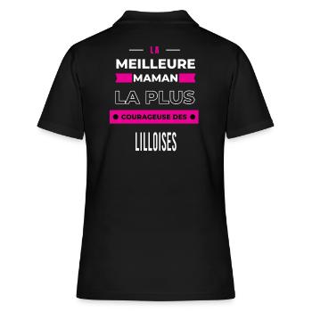 La meilleure maman plus courageuse des Lilloises - Polo Femme - noir - Dos - Ailine (174cm)