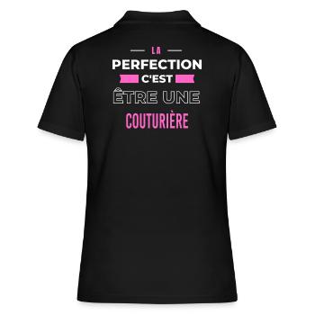 La perfection, c'est être une couturière - Polo Femme - noir - Dos - Ailine (174cm)
