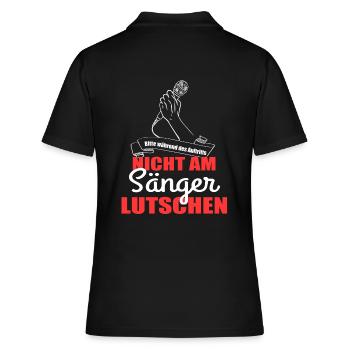 Sänger Singen Gesang - Frauen Polo Shirt - Schwarz - Hinten - Ailine (174cm)