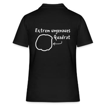 Extrem ungenaues Quadrat Kreis Funshirt Geometrie - Frauen Polo Shirt - Schwarz - Hinten - Ailine (174cm)