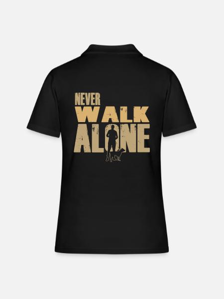 Never walk alone - Chien - Polo Femme - noir