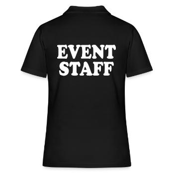 Event staff - Frauen Polo Shirt - Schwarz - Hinten - Ailine (174cm)