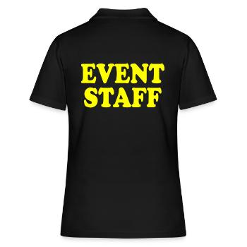 Event staff - Frauen Polo Shirt - Schwarz - Hinten - Ailine (174cm)