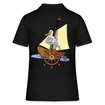 Seagull Seafarer Croisière TravelEr Ahoi - Polo Femme - noir - Dos - Ailine (174cm)