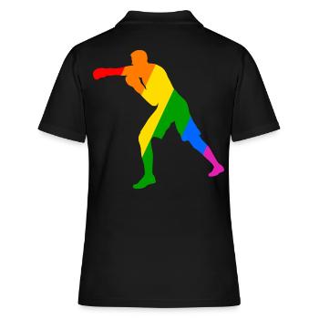 Boxeur dans l’arc-en-ciel - Polo Femme - noir - Dos - Ailine (174cm)