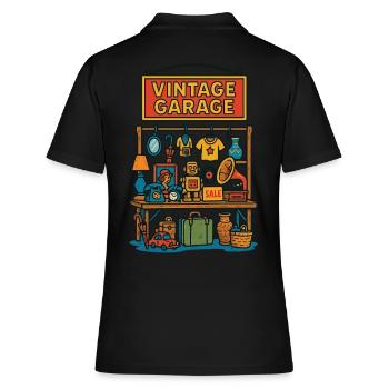Antiquités Vintage Garage Design - Polo Femme - noir - Dos - Ailine (174cm)