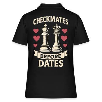 Joueur d’échecs échec et mat avant les dates - Polo Femme - noir - Dos - Ailine (174cm)