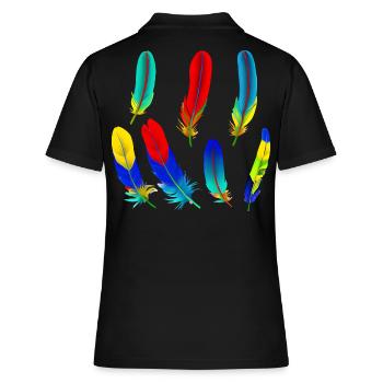Plumes de perroquet - Polo Femme - noir - Dos - Ailine (174cm)