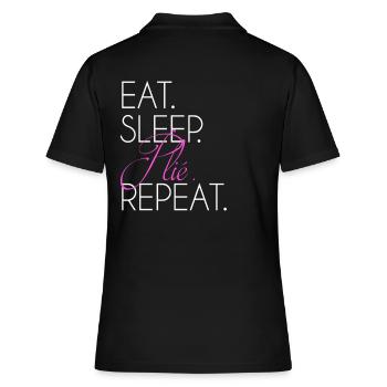 EAT SLEEP PLIÉ RÉPÉTITION BALLERINE DANSEUSE - Polo Femme - noir - Dos - Ailine (174cm)