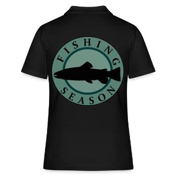 Fishing, Fishing Hook, Men, Funny, Fishing, Fish - Women's Polo Shirt - black - Back - Ailine (174cm)