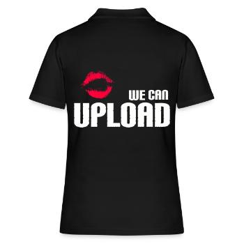 upload kiss - Women's Polo Shirt - black - Back - Ailine (174cm)