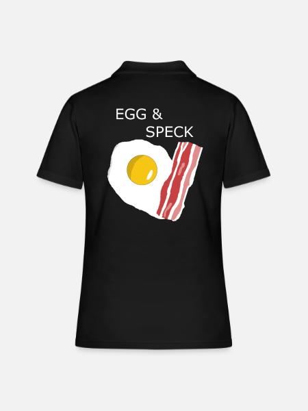 Egg with bacon - Women's Polo Shirt - black