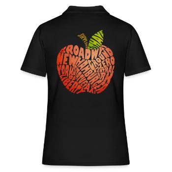 New York - Frauen Polo Shirt - Schwarz - Hinten - Ailine (174cm)