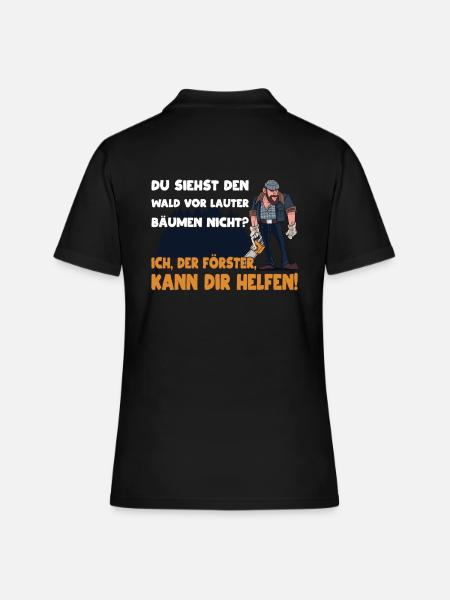Waldfacharbeiter Förster - Frauen Polo Shirt - Schwarz