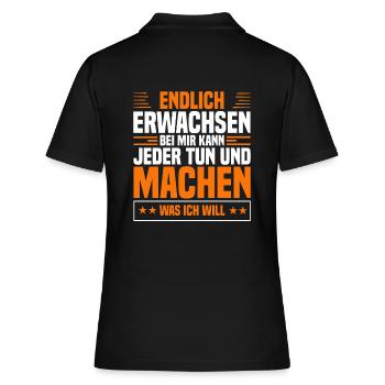 Jugendliche Feier Jugendweihe - Frauen Polo Shirt - Schwarz - Hinten - Ailine (174cm)