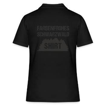 Schwarzwälder Trachten Schwarzwald - Frauen Polo Shirt - Schwarz - Hinten - Ailine (174cm)