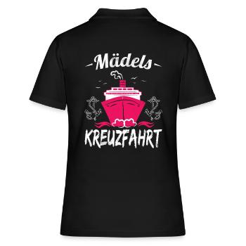Mädels auf Kreuzfahrt - Frauen Polo Shirt - Schwarz - Hinten - Ailine (174cm)