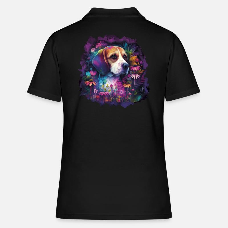 Beagle Beagle Motif Cadeau - Polo Femme - noir