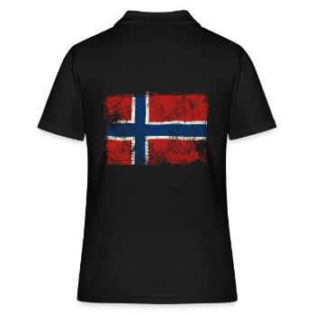 Norvège Flag Pride Patrie Patrie Cadeau - Polo Femme - noir - Dos - Ailine (174cm)