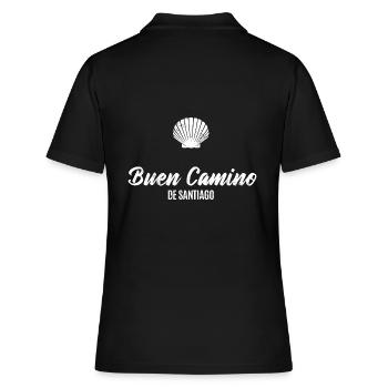 Buen Camino - Camino de Santiago - Pèlerinage - Santiago - Polo Femme - noir - Dos - Ailine (174cm)