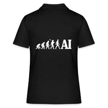 Evolution - Intelligence Artificielle - IA - Polo Femme - noir - Dos - Ailine (174cm)