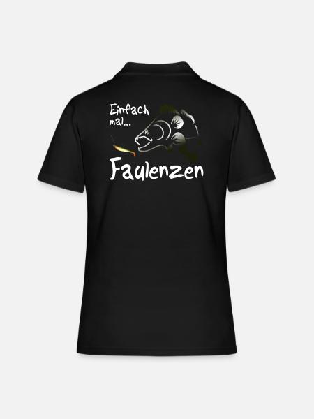Zander Angeln - Frauen Polo Shirt - Schwarz