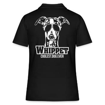 WHIPPET coolest dog Wilsigns - Frauen Polo Shirt - Schwarz - Hinten - Ailine (174cm)