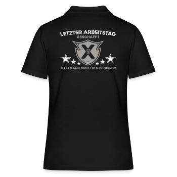 Letzter Arbeitstag - Frauen Polo Shirt - Schwarz - Hinten - Ailine (174cm)