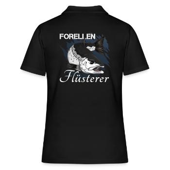Forellen Flüsterer - Frauen Polo Shirt - Schwarz - Hinten - Ailine (174cm)