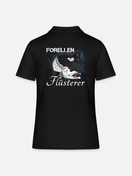 Forellen Flüsterer - Frauen Polo Shirt - Schwarz