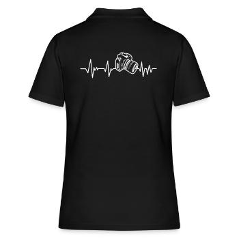 Caméra Battement De Coeur Passion Photographier - Polo Femme - noir - Dos - Ailine (174cm)