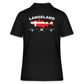 Langeland fishing Denmark cod - Women's Polo Shirt - black - Back - Ailine (174cm)