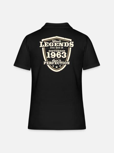 60e anniversaire Millésime Septembre Millésime 1963 - Polo Femme - noir