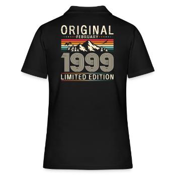 25e anniversaire Original Février Année 1999 - Polo Femme - noir - Dos - Ailine (174cm)