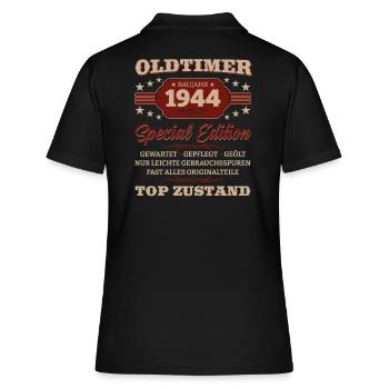 Oldtimer 1944 Jahrgang 1944 Geburtstag 1944 - Frauen Polo Shirt - Schwarz - Hinten - Ailine (174cm)